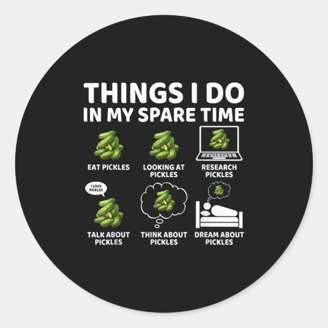 Things I Do In My Spare Time Funny Ckles Lover Ckl Classic Round Sticker (Front)