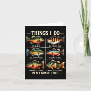 Things I Do In My Spare Time Funny Fishing Fishing Card