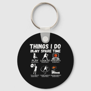 Things I Do In My Spare Time Funny Sketll Lover 1  Keychain