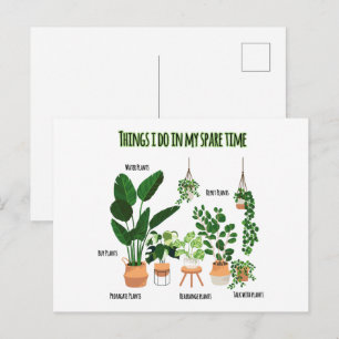 Things I Do In My Spare Time - Gardener, Gardening Postcard