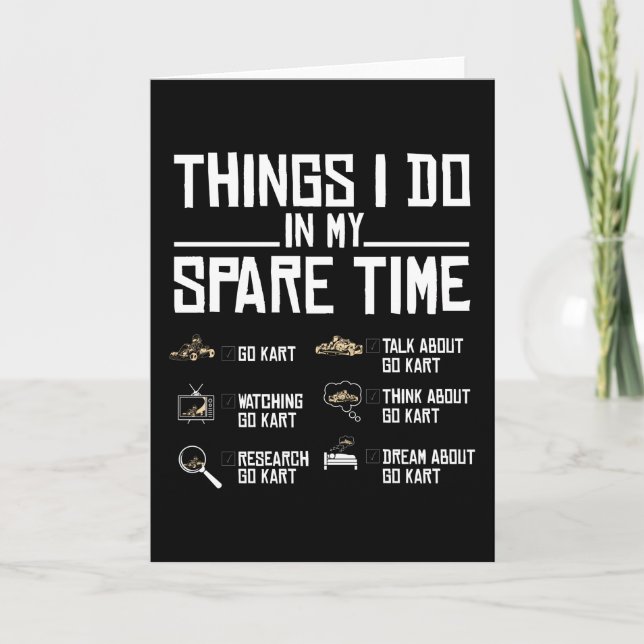 Things I Do In My Spare Time, Go Kart Card (Front)