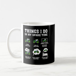 things i do in my spare time tractor Green Funny F Coffee Mug