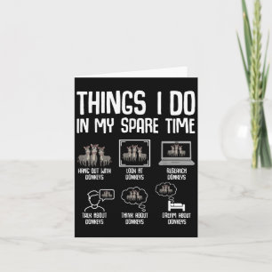 Things I Do In My Spare Time Women Men Kids Card