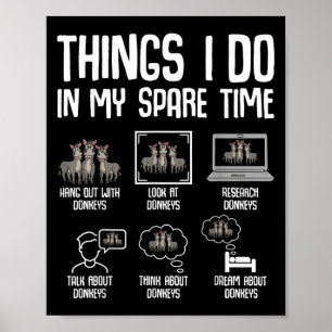 Things I Do In My Spare Time Women Men Kids Poster