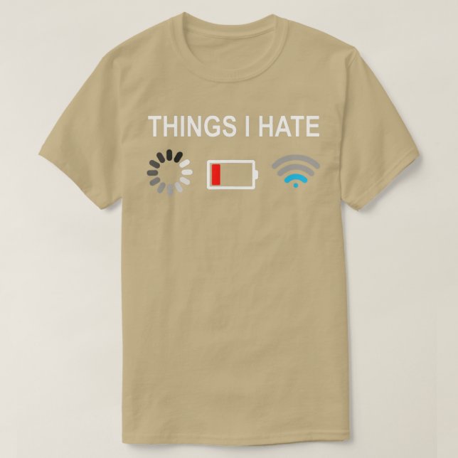 Things I Hate Funny ProgrammerComputer Nerd Stream T-Shirt (Design Front)