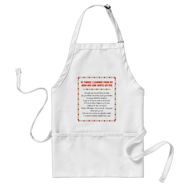 Things I Learned From Irish Red and White Setter Standard Apron (Front)