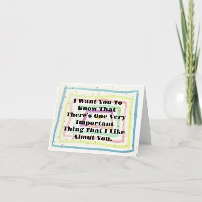 Things I Like About You Compliment Card (Front)