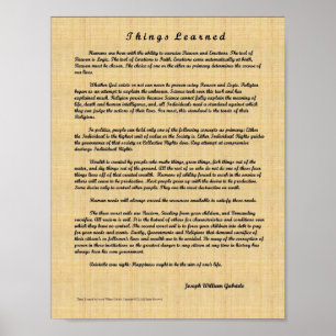 Things Learned Poster