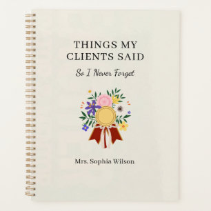 Things My Clients Said Funny Nurse Personalized  Planner
