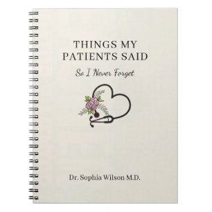 Things My Patients Said Funny Doctor Personalized Notebook