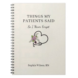 Things My Patients Said Funny Nurse Personalized  Notebook