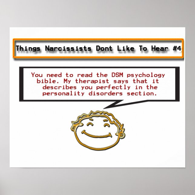 Things Narcissists Don't Like to Hear 4 Poster (Front)