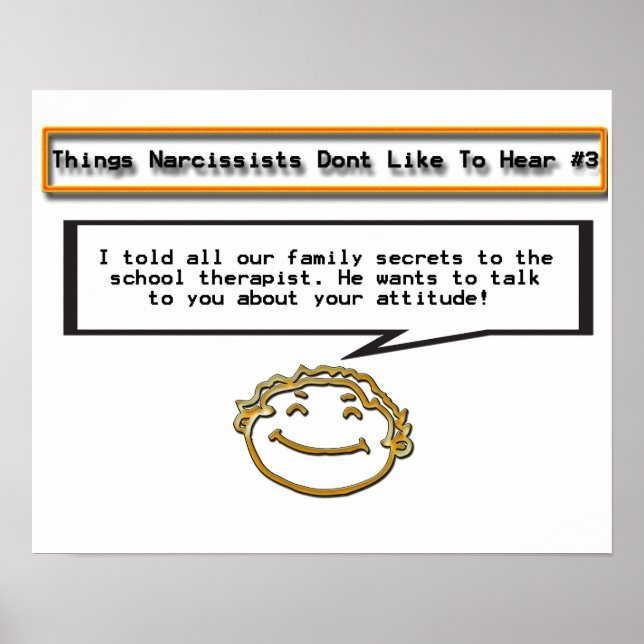 Things Narcissists Don't Like to Hear 4 Poster (Front)