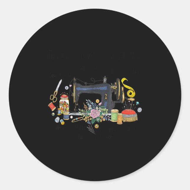 Things Spare Time Sewing Quilting Classic Round Sticker (Front)