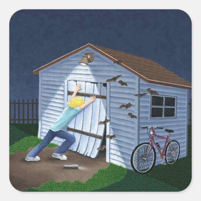 Things that go bump in the night square sticker (Front)