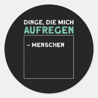 Things That Inspire Me Misanthrop Say Classic Round Sticker