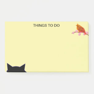 Things to Do Bird & Cat Post-it Notes