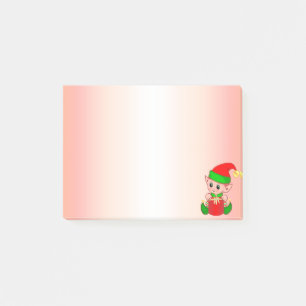 Things To Do & Cute Baby Elf on Pink Post-it Notes