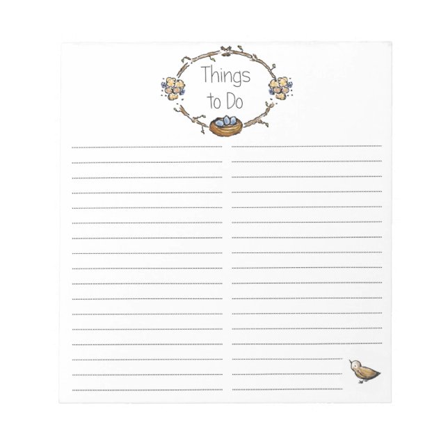 Things to Do Notepad (Front)
