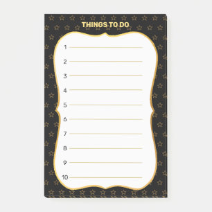 Things To Do & Star Pattern Lined Post-it Notes