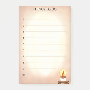 Things To Do with Candle on Scroll Post-it Notes
