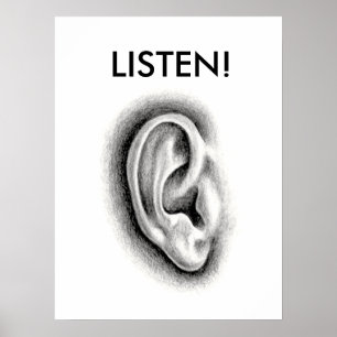 THINGS TO LIVE BY - LISTEN! POSTER