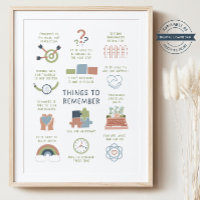 Things to Remember Affirmations Self-Care Poster