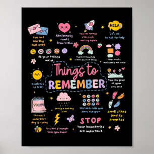 Things To Remember Self Care S Mental Health Aware Poster
