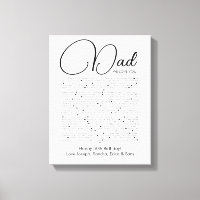 things we love about you dad canvas print