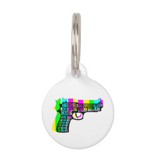 Things With Guns On Pet Tag