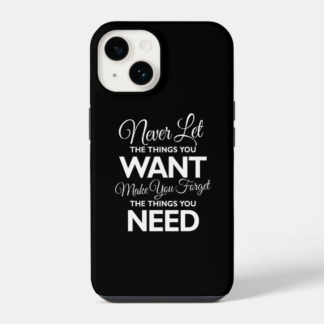 Things Your Want Versus Needs Case (Back)