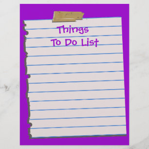 ThingsTo Do List  Letterhead Stationery