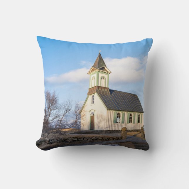 Thingvellir National Park in Iceland Throw Pillow (Front)