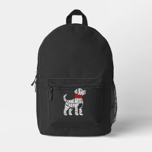 Think about DEAD Puppies White Printed Backpack