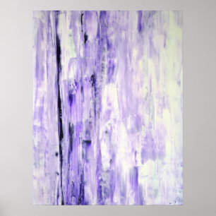 'Think About It' Lavender Abstract Art Poster