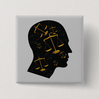 Think About Justice | Law 2 Inch Square Button