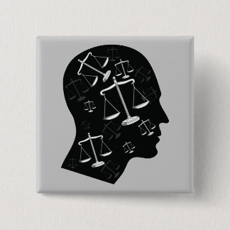 Think About Justice | Law 2 Inch Square Button