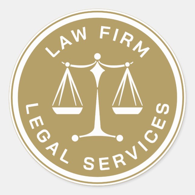 Think About Justice - Law Classic Round Sticker (Front)