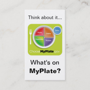 Think About MyPlate Bookmark - White Business Card