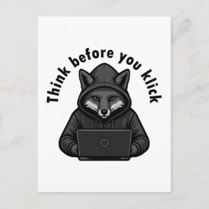Think before you click - Cyber Security Postcard