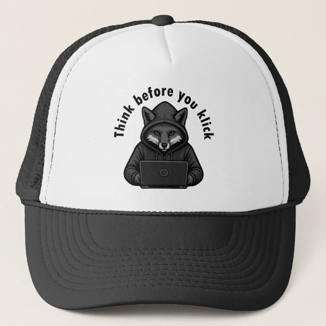 Think before you click - Cyber Security Trucker Hat (Front)