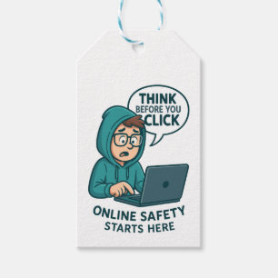 Think Before You Click - Online Safety Awareness Gift Tags