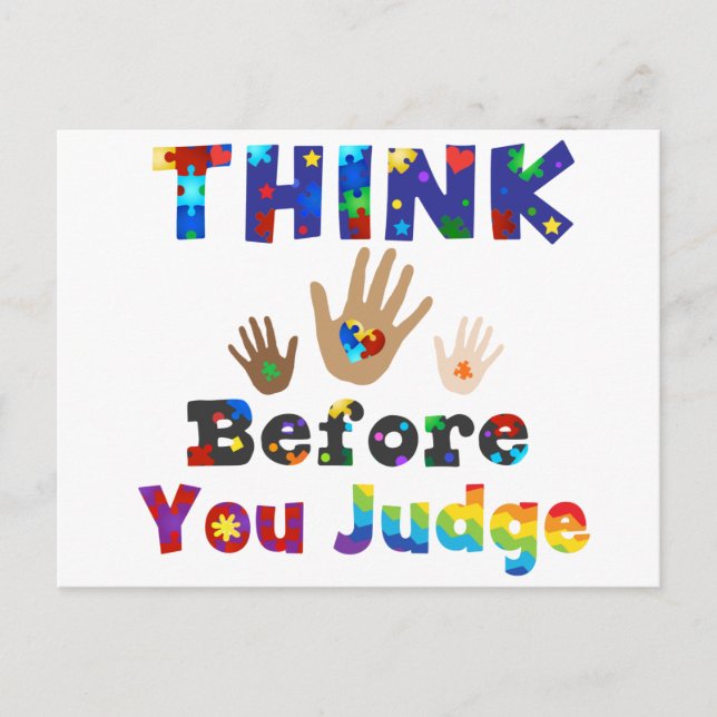 THINK Before You Judge Postcard (Front)