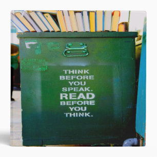 Think Before You Speak Wise Words Binder