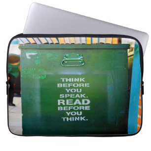 Think Before You Speak Wise Words Laptop Sleeve
