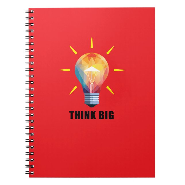 Think Big Design Spiral Photo Notebook (Front)