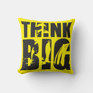 Think Big - Gym Motivation Throw Pillow