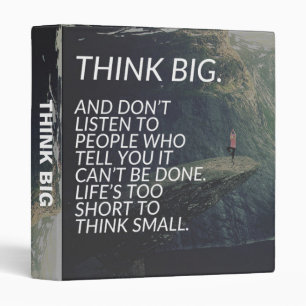 THINK BIG - Inspirational Words Binder