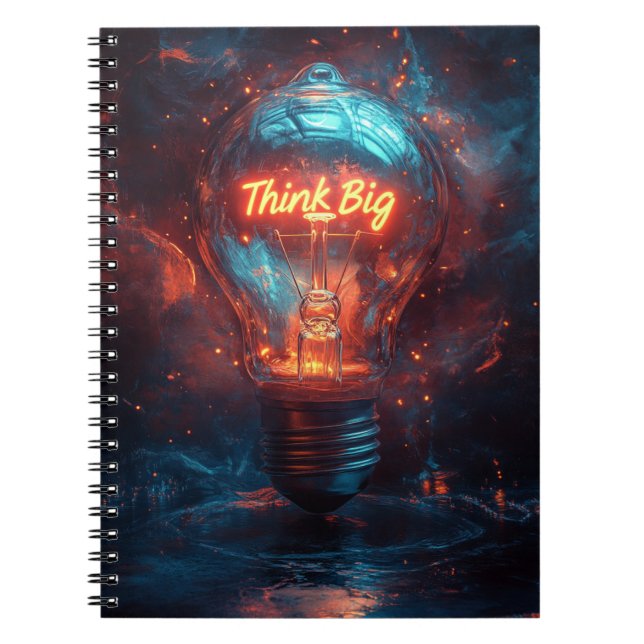 Think Big Lightbulb Journal Carnet créatif (Devant)