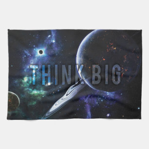 THINK BIG - Space and Universe Motivational Kitchen Towel